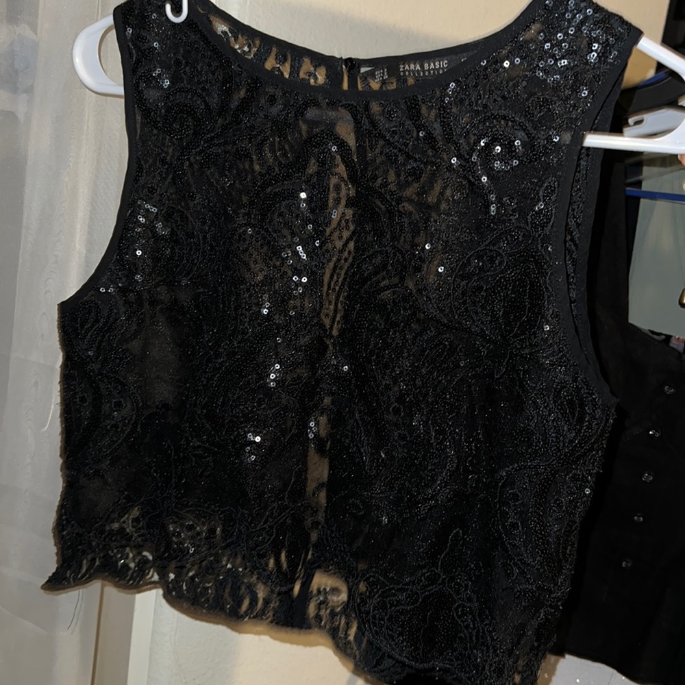 Zara sequin top